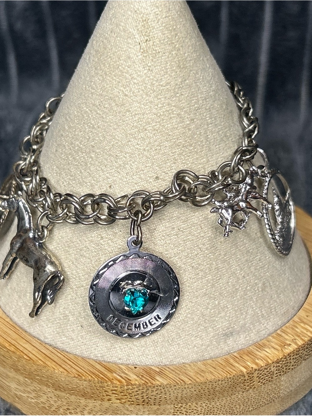 Sterling Silver Western Charm Bracelet